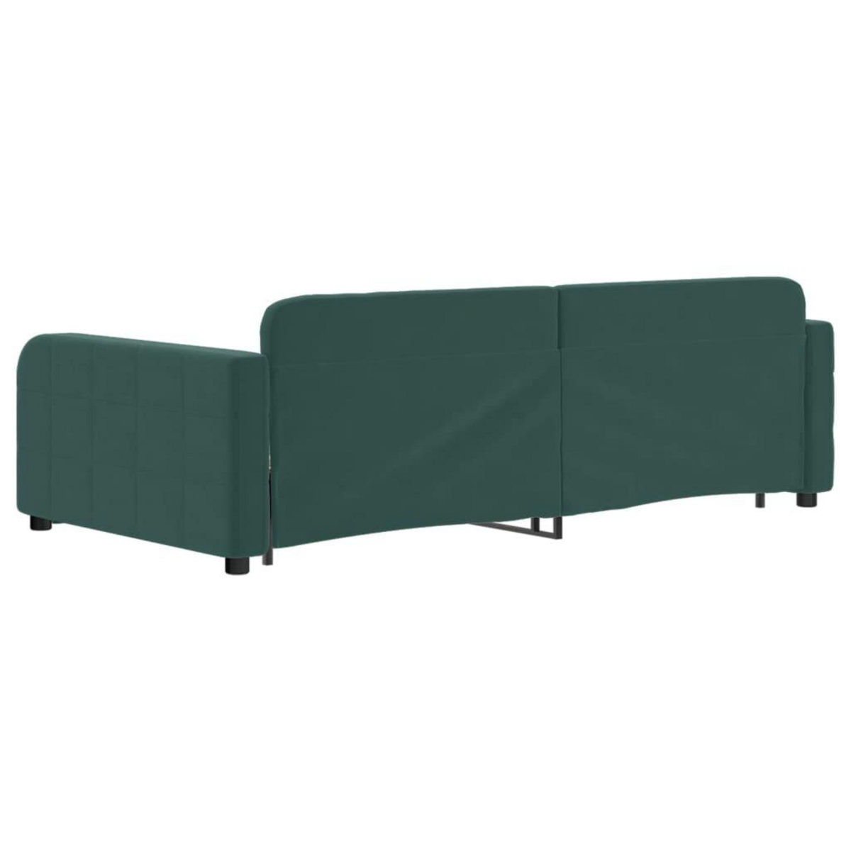 VIDAXL Lit de jour avec gigogne sans matelas vert fonce 100x200 cm