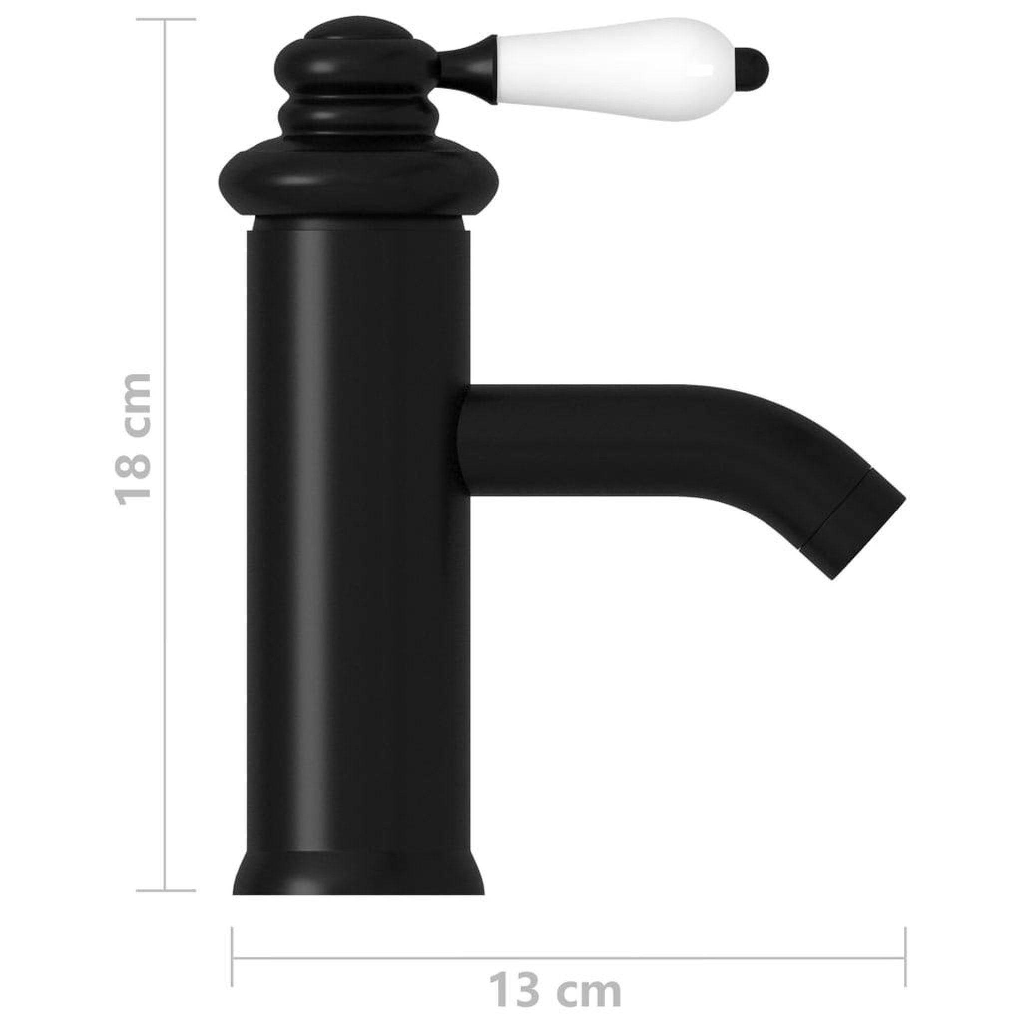 Voir la diapositive 6 : VIDAXL Robinet de lavabo de salle de bain noir 130x180 mm