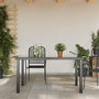Voir la diapositive 3 : VIDAXL Table de jardin Noir 150x90x74 cm Aluminium et verre