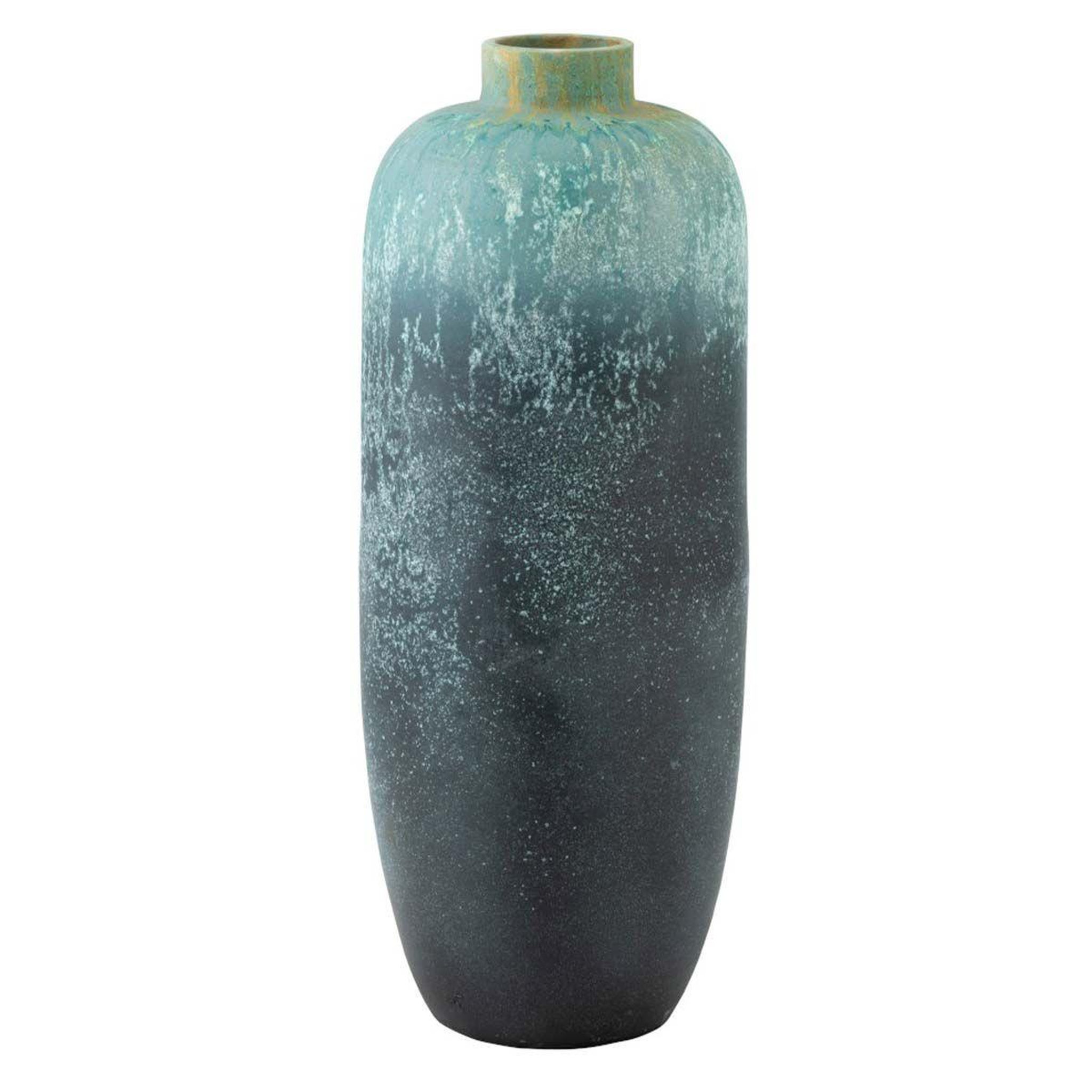 J-LINE Vase design en céramique  vintage  93cm bleu