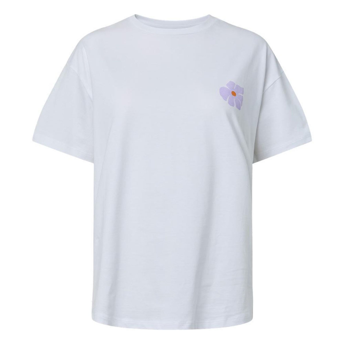 Pieces T-Shirt Blanc Femme Pieces Fasty
