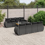 Voir la diapositive 1 : VIDAXL Salon de jardin 9 pcs avec coussins noir resine tressee