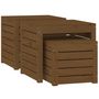 Voir la diapositive 5 : VIDAXL Ensemble de boîtes de jardin 3 pcs marron miel bois pin massif