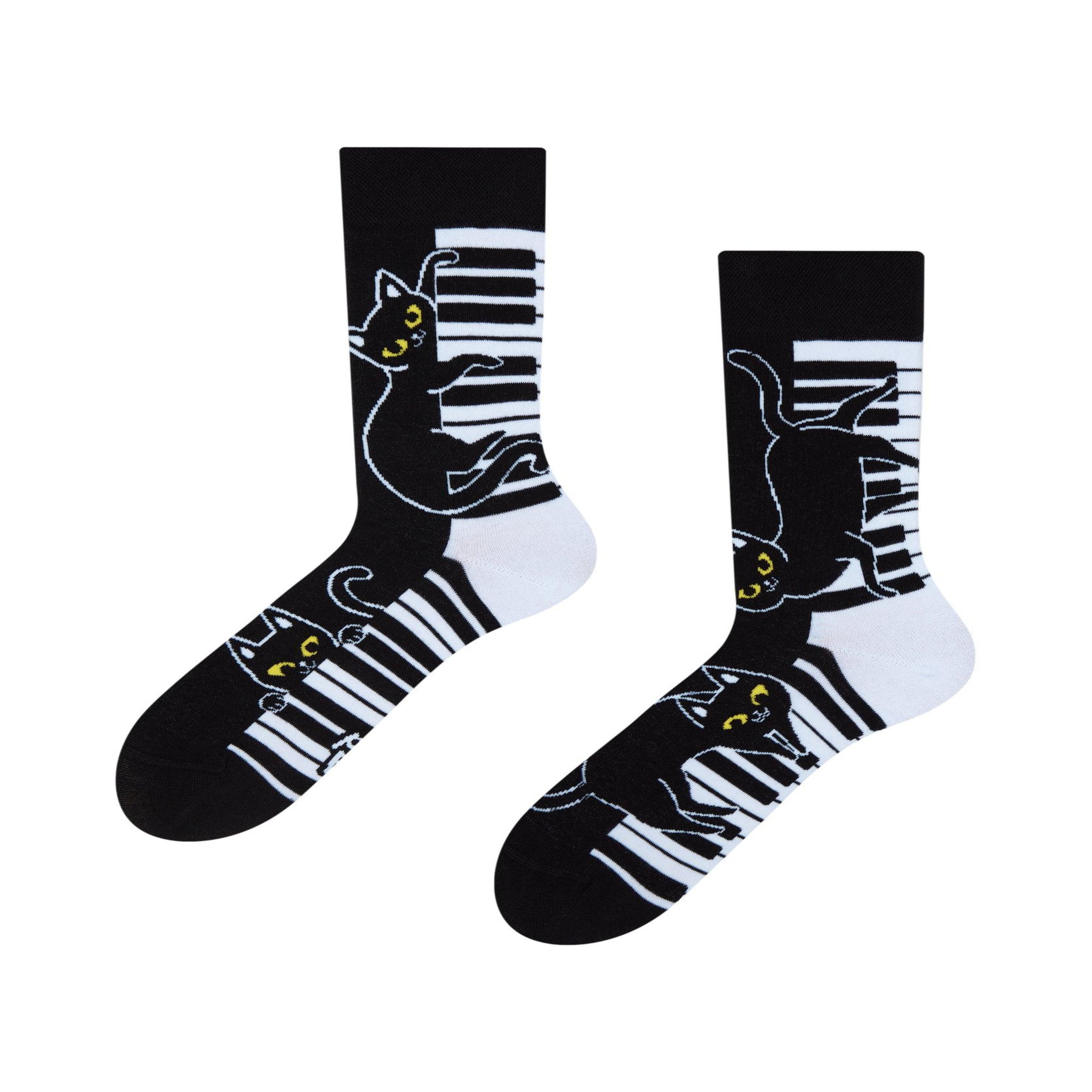 DEDOLES Chaussettes chat joue du piano