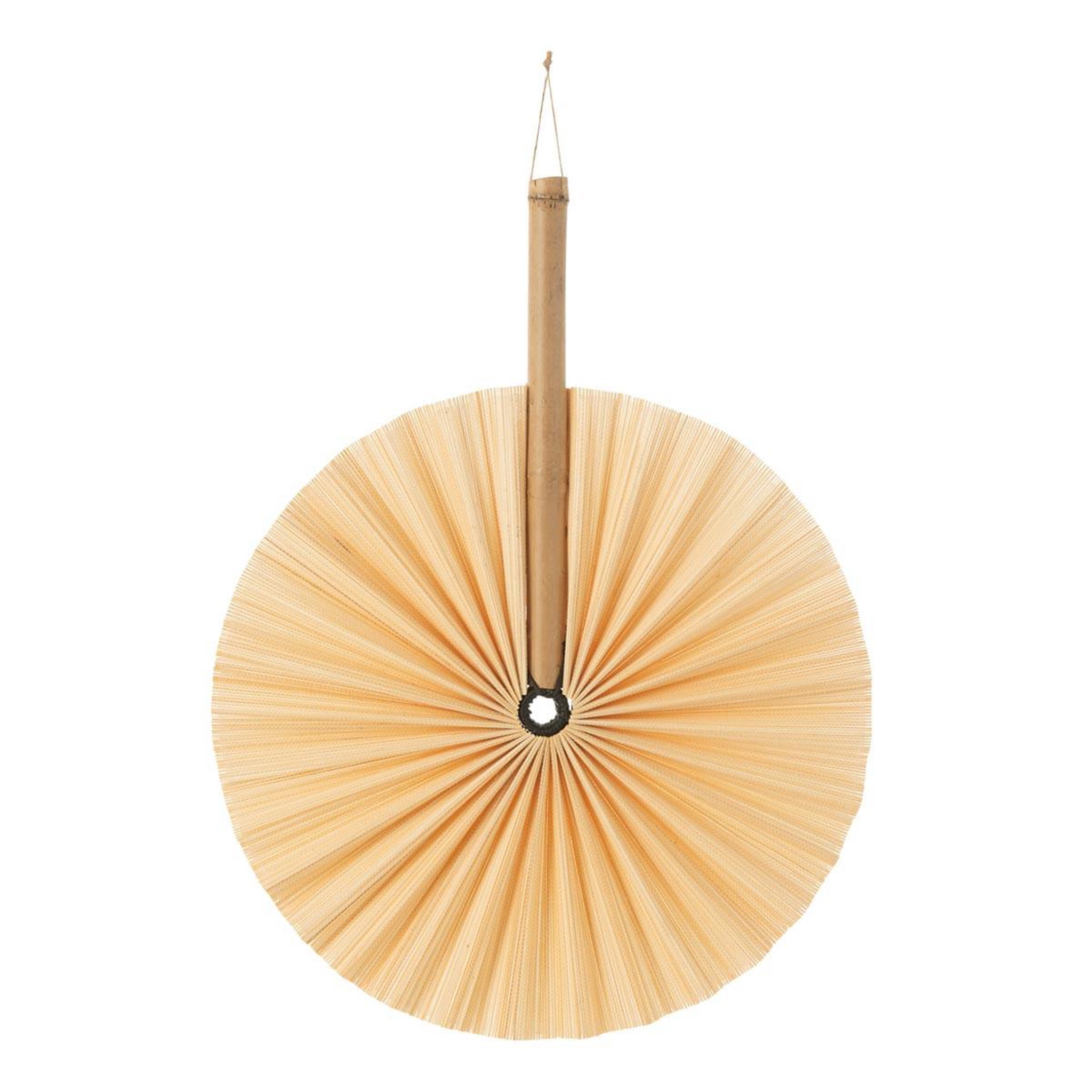 J-LINE Décoration Murale Éventail  Bambou  51cm Naturel