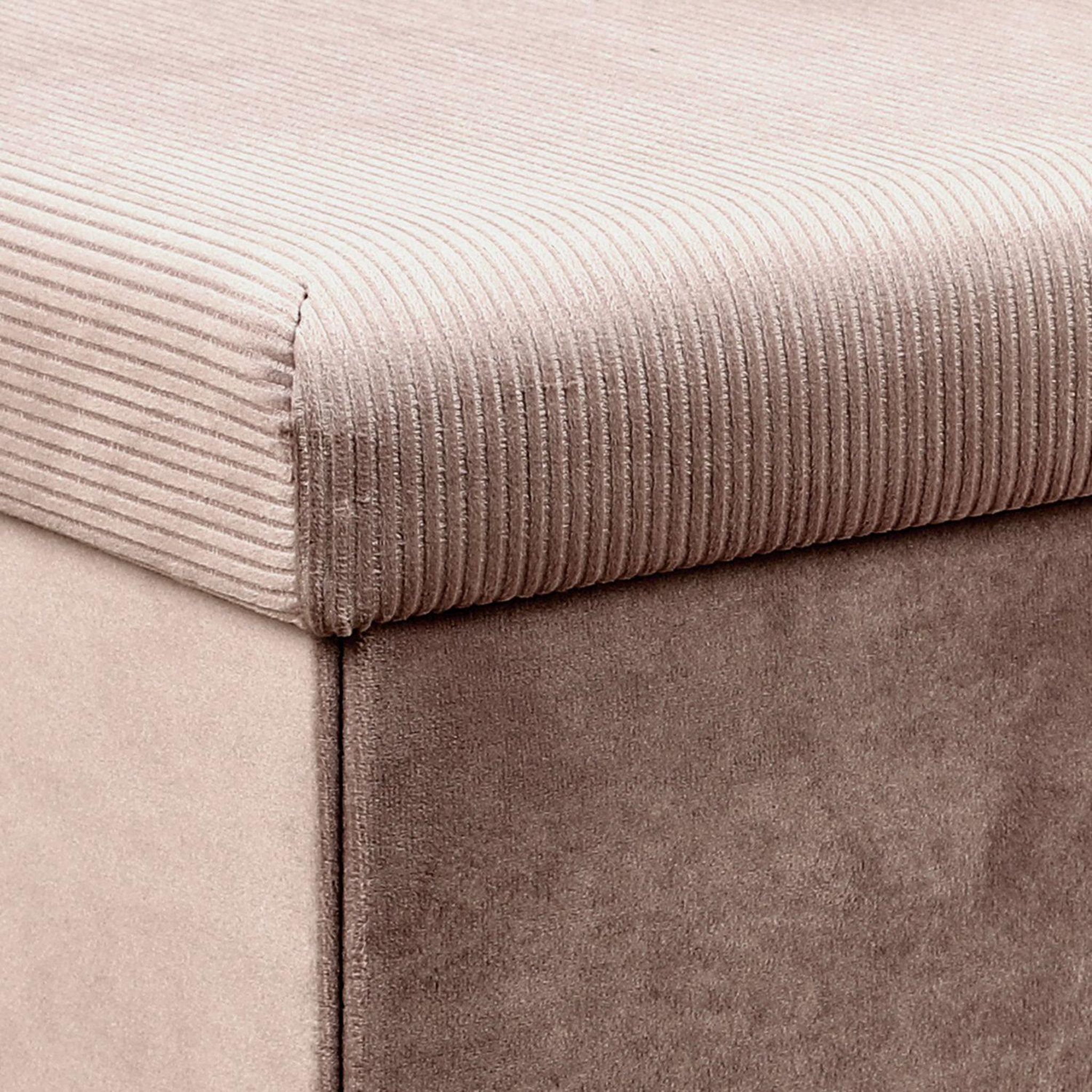 Voir la diapositive 2 : The Home Deco Factory Coffre banc pliable design velours Giulia