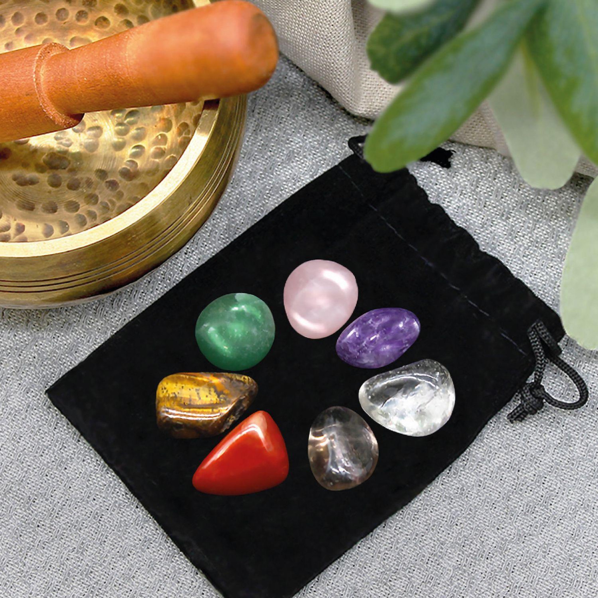 Voir la diapositive 4 : VIVEZEN Lot de pierres 7 chakras