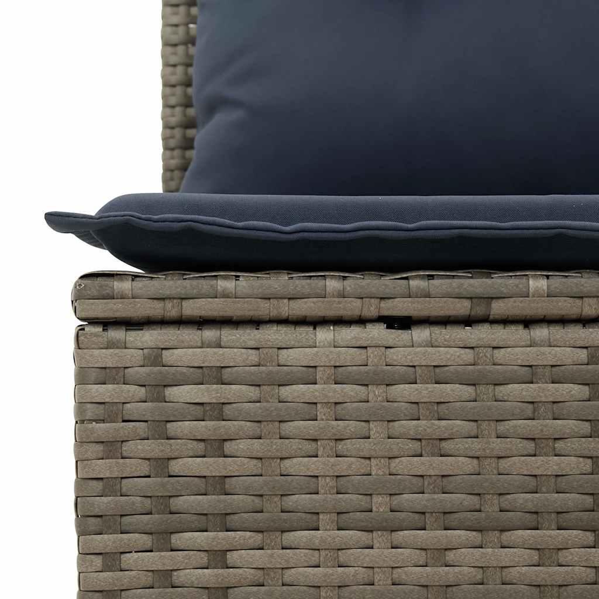 Voir la diapositive 5 : VIDAXL Salon de jardin avec coussins 10 pcs gris clair resine tressee