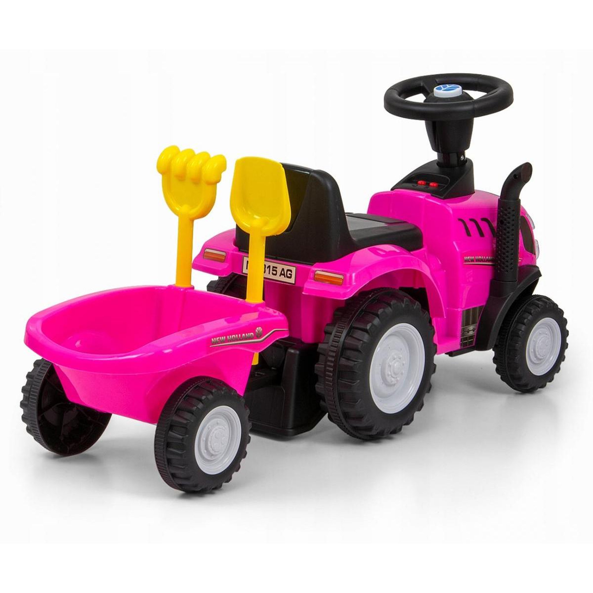 Voir la diapositive 2 : MILLY MALLY Ride On New Holland T7 Tracteur Rose