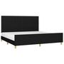 Voir la diapositive 3 : VIDAXL Cadre de lit sans matelas noir 200x200 cm tissu