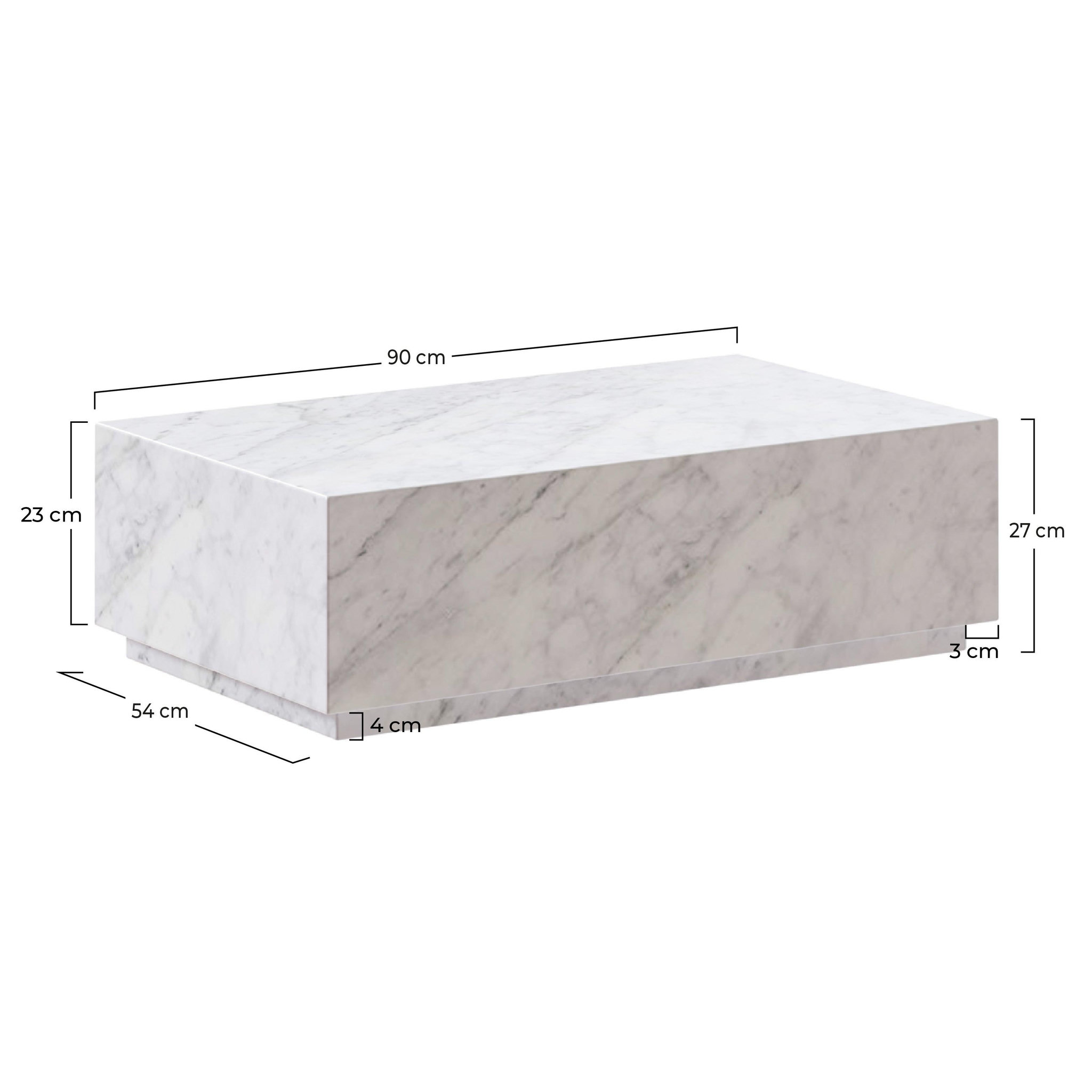 Voir la diapositive 6 : MAISON PAVANE Table basse rectangulaire en marbre blanc-izaé