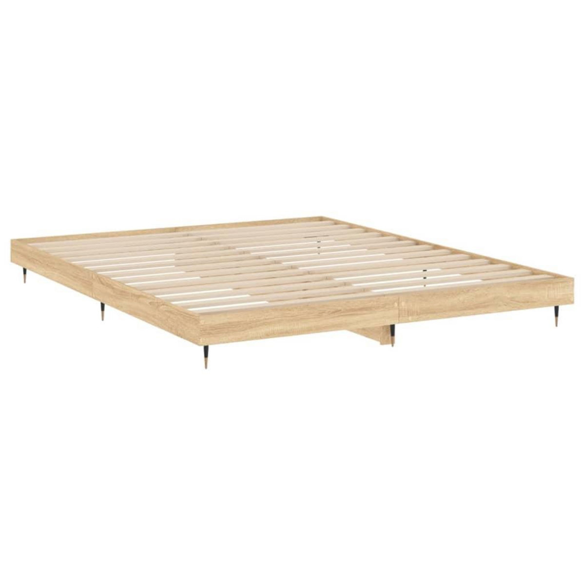 VIDAXL Cadre de lit sans matelas chene sonoma 120x200 cm