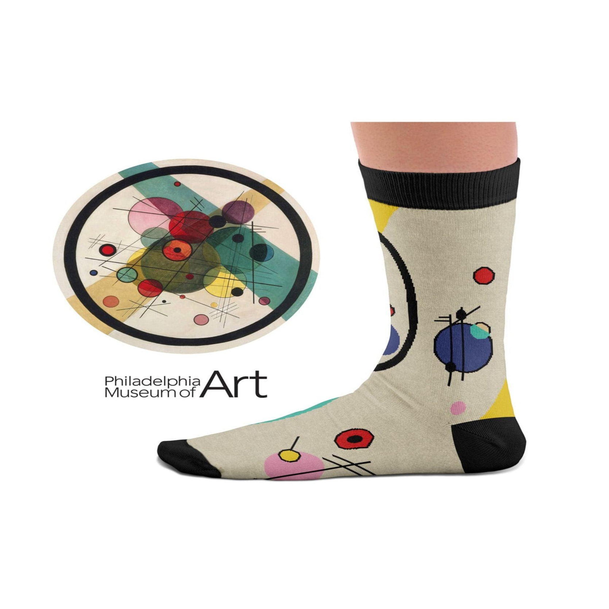 Voir la diapositive 4 : SOCK AFFAIRS Chaussettes cercles dans un cercle, kandinsky