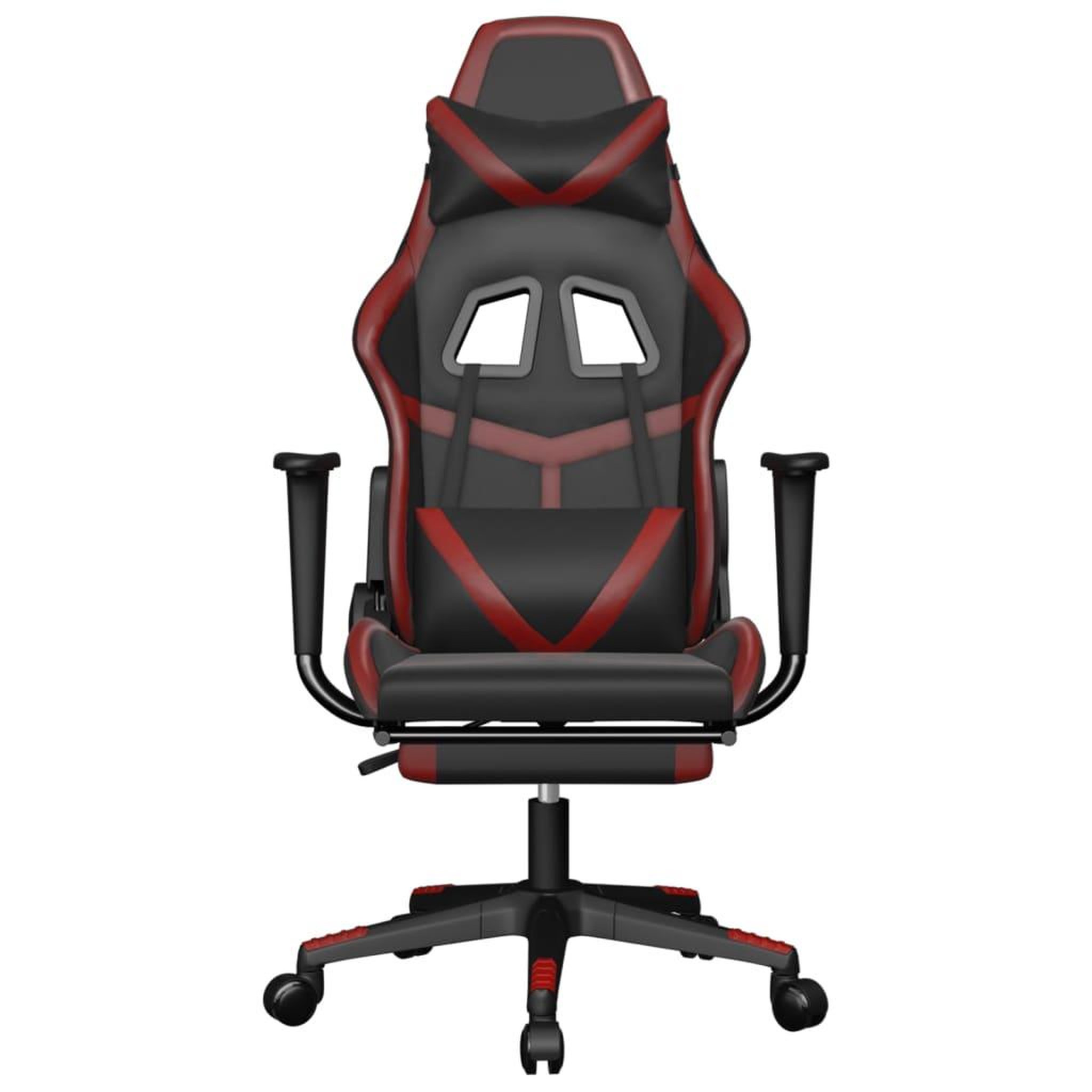 Voir la diapositive 4 : VIDAXL Chaise de jeu de massage repose-pied Noir&Bordeaux Similicuir