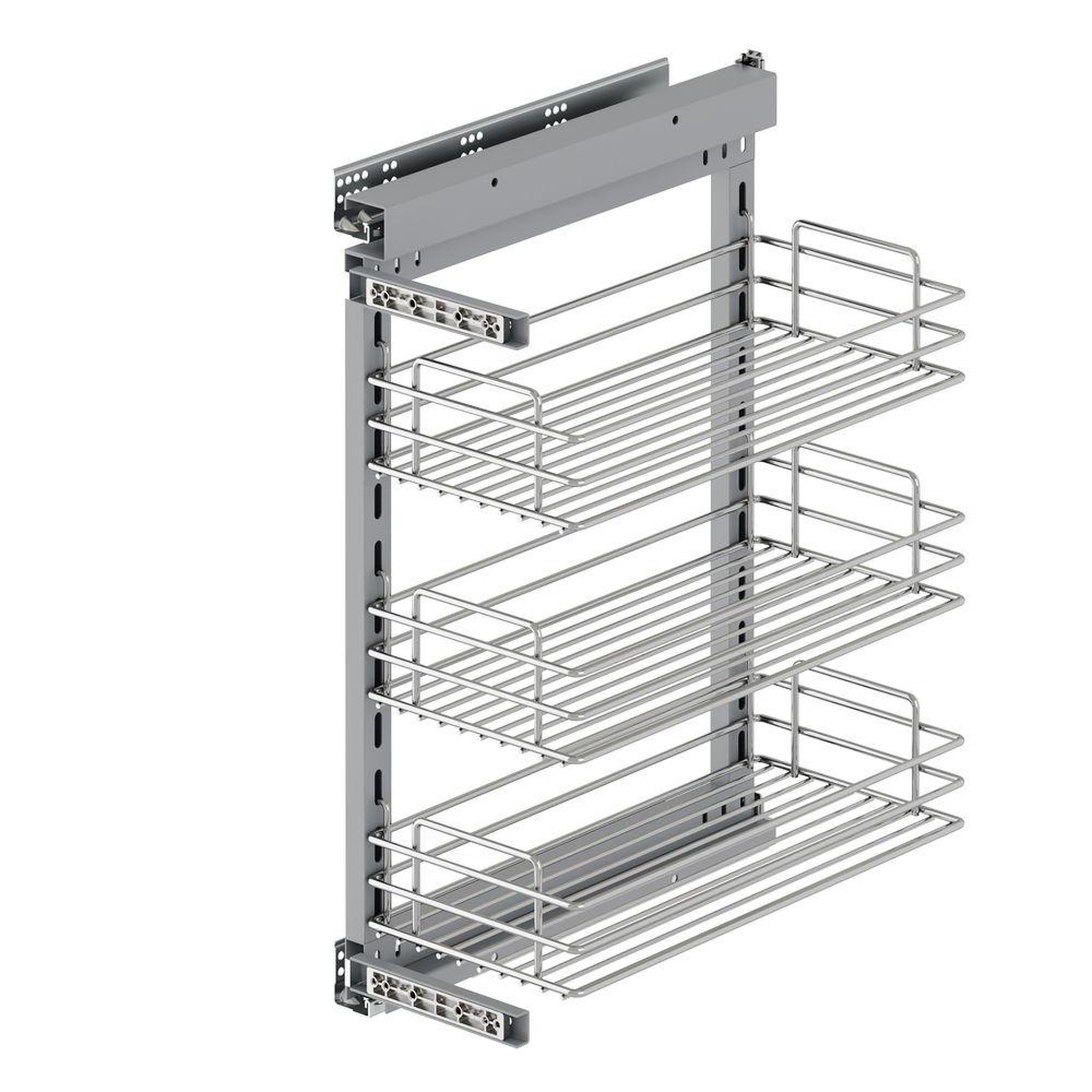EMUCA SRL Chariot coulissant Suprastar avec soft close, Module 300 mm, Chromé
