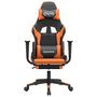 Voir la diapositive 3 : VIDAXL Chaise de jeu avec repose-pied Noir et orange Similicuir