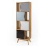 Voir la diapositive 3 : Paris Prix Bibliothèque Design  Avon  191cm Chêne & Bleu