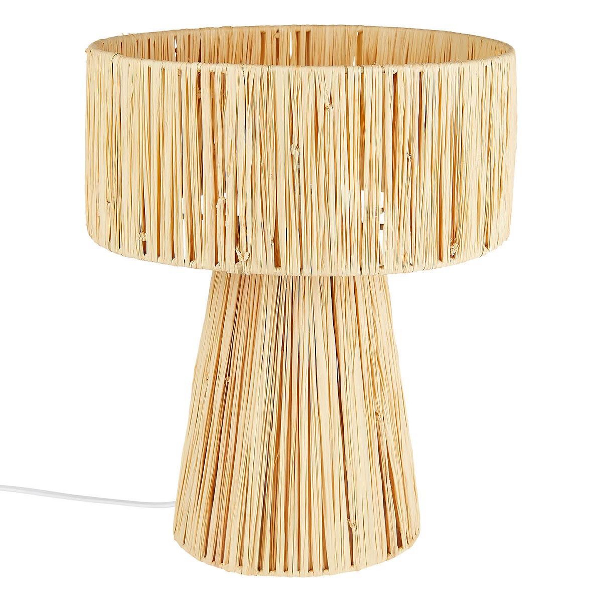 ATMOSPHERA Lampe à poser en raphia  orane  34cm naturel