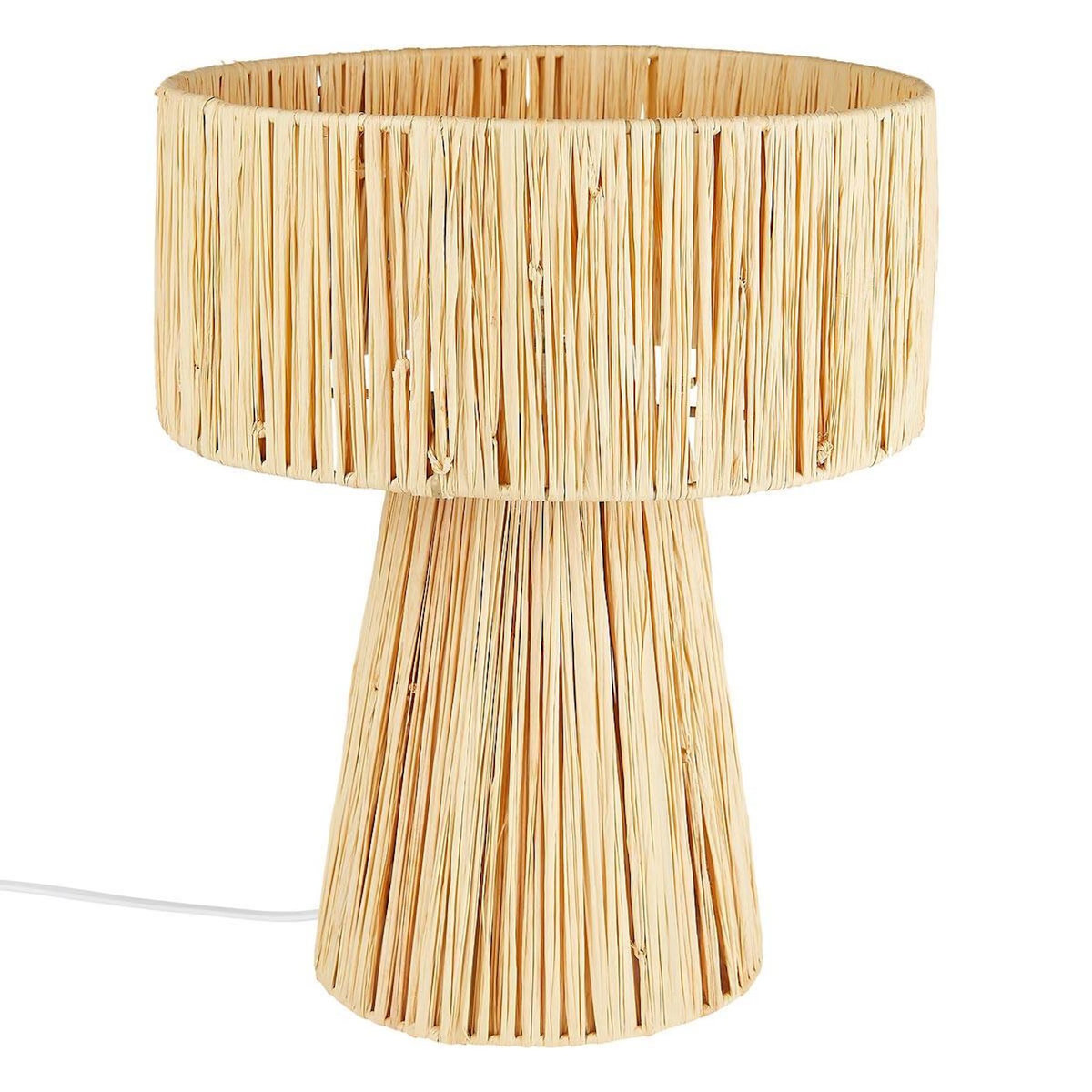 ATMOSPHERA Lampe à Poser en Raphia  Orane  34cm Naturel