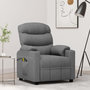 Voir la diapositive 1 : VIDAXL Fauteuil electrique de massage Gris clair Tissu