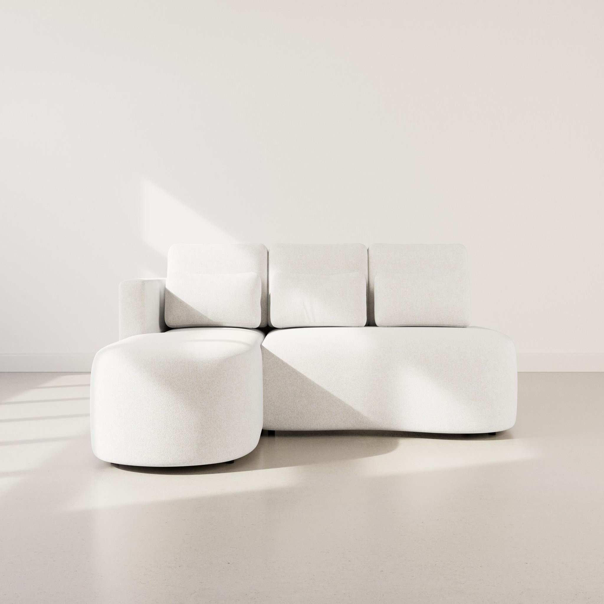 Voir la diapositive 5 : BEST MOBILIER Mahina - canapé d'angle gauche 4 places convertible avec coffre en tissu texturé