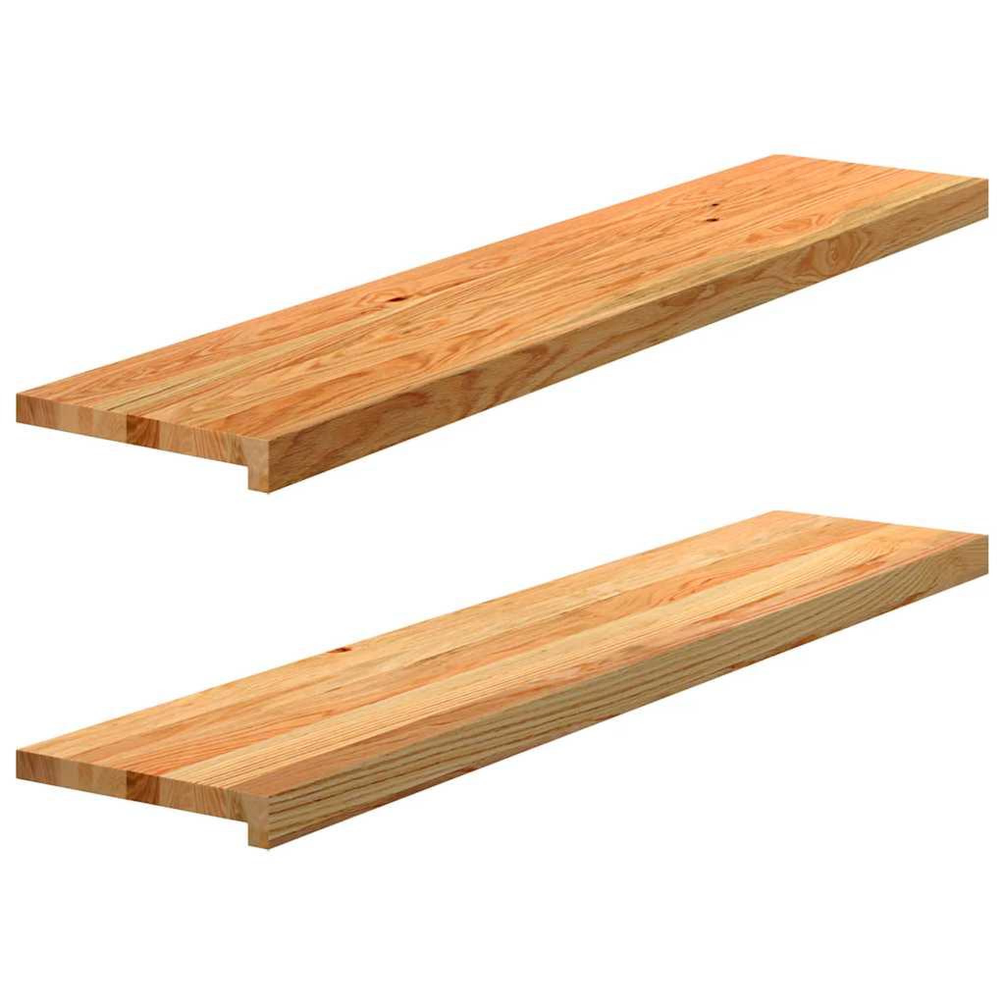 Voir la diapositive 4 : VIDAXL Marches d'escalier 2 pcs marron clair 120x25x2 cm chene massif