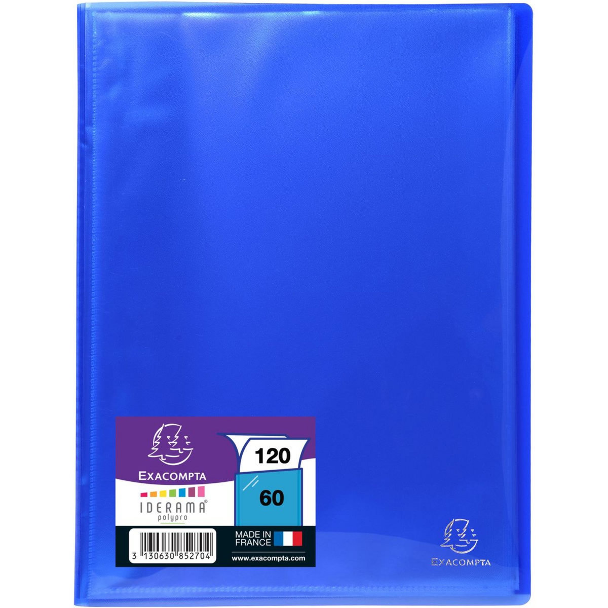 EXACOMPTA Porte vues A4 semi rigide 120 vues Iderama coloris aléatoire