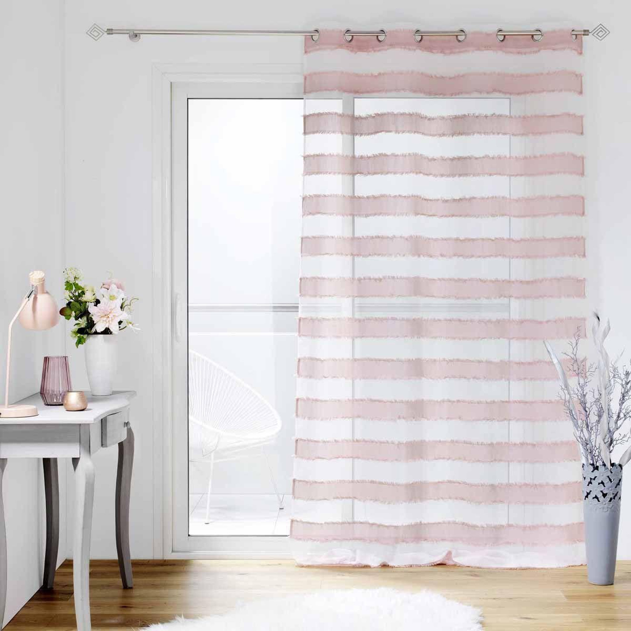 Voir la diapositive 5 : Douceur d'Intérieur Rideau voilage à œillets  lalina  140x260cm rose