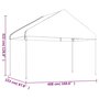 Voir la diapositive 4 : VIDAXL Belvedere avec toit blanc 4,08x2,23x3,22 m polyethylene