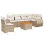 Voir la diapositive 2 : VIDAXL Salon de jardin avec coussins 7 pcs beige resine tressee