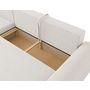 Voir la diapositive 4 : BEST MOBILIER Rosalie - canapé d'angle réversible 4 places convertible avec coffre en velours texturé