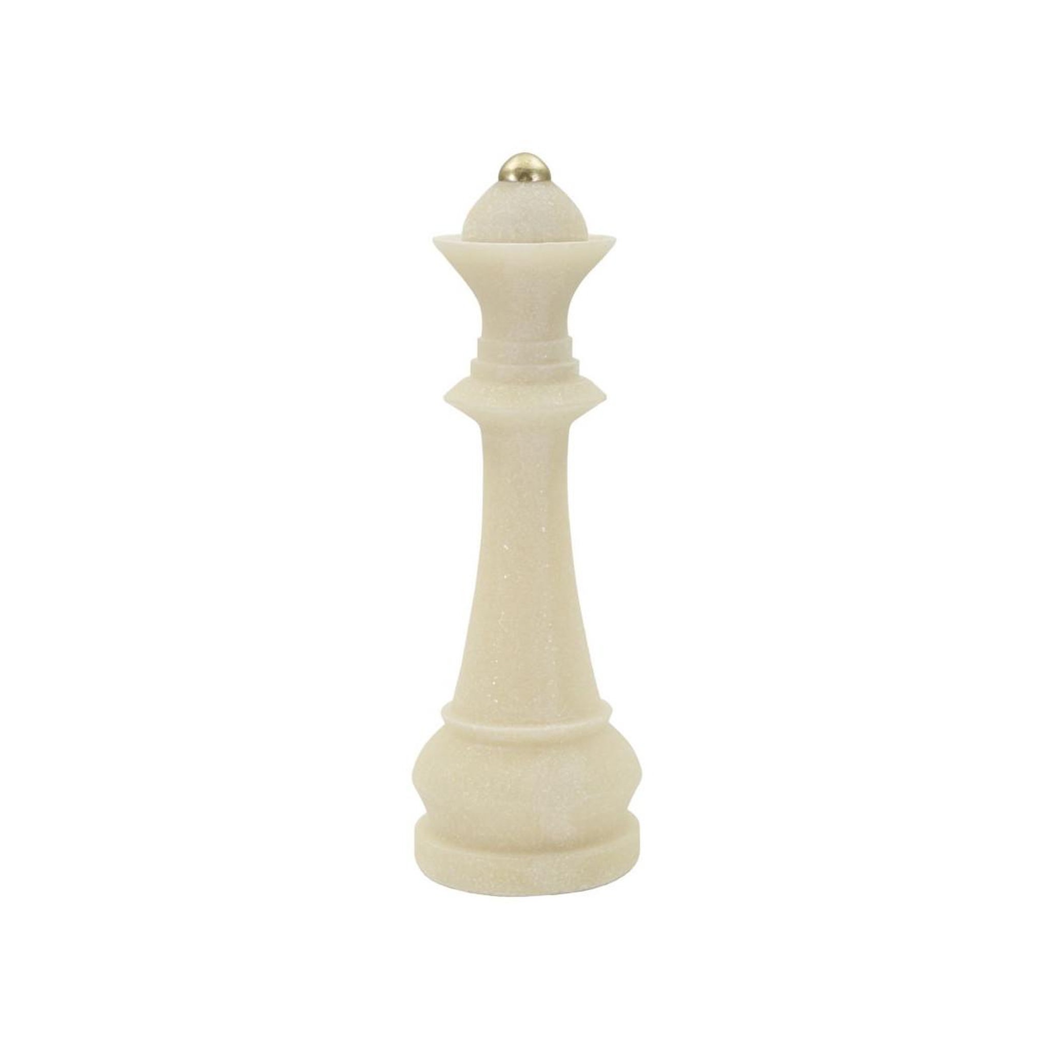 Paris Prix Pièce d'échec déco reine  quarzy  36cm blanc
