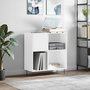 Voir la diapositive 1 : VIDAXL Armoire a disques blanc brillant 84,5x38x89cm bois d'ingenierie