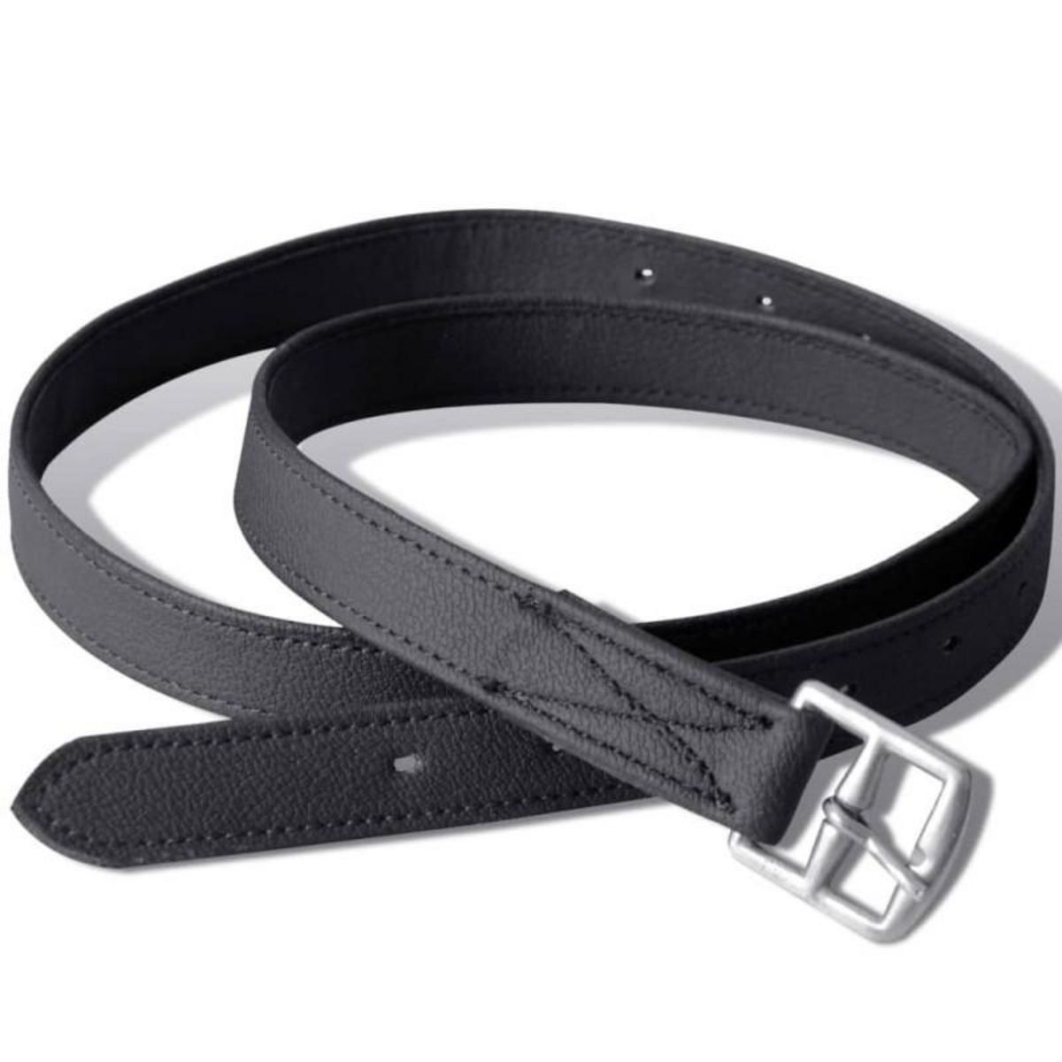 VIDAXL Set de selle equitation 16  en cuir veritable 14 cm 5 en 1 noir