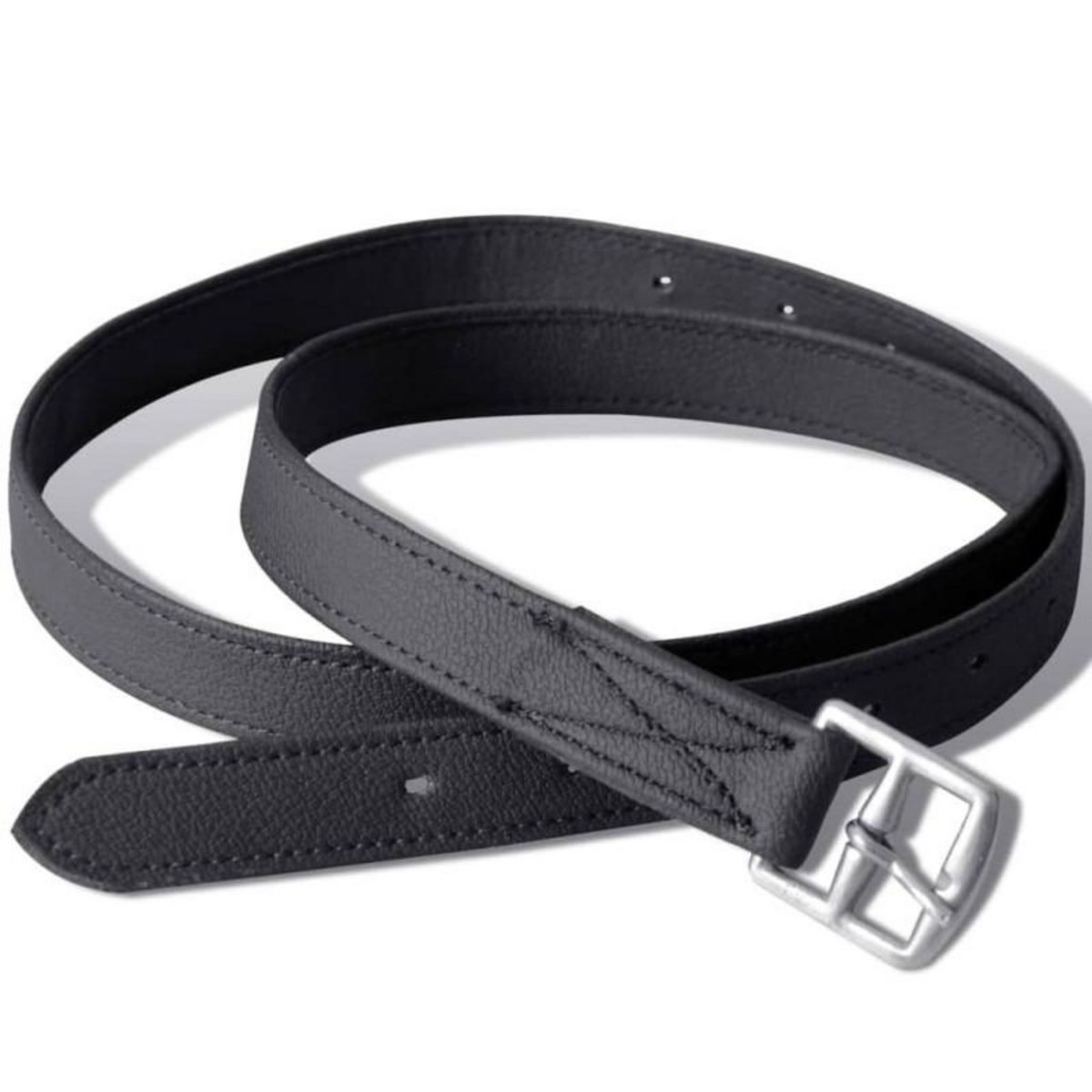 VIDAXL Set de selle equitation 16  en cuir veritable 14 cm 5 en 1 noir