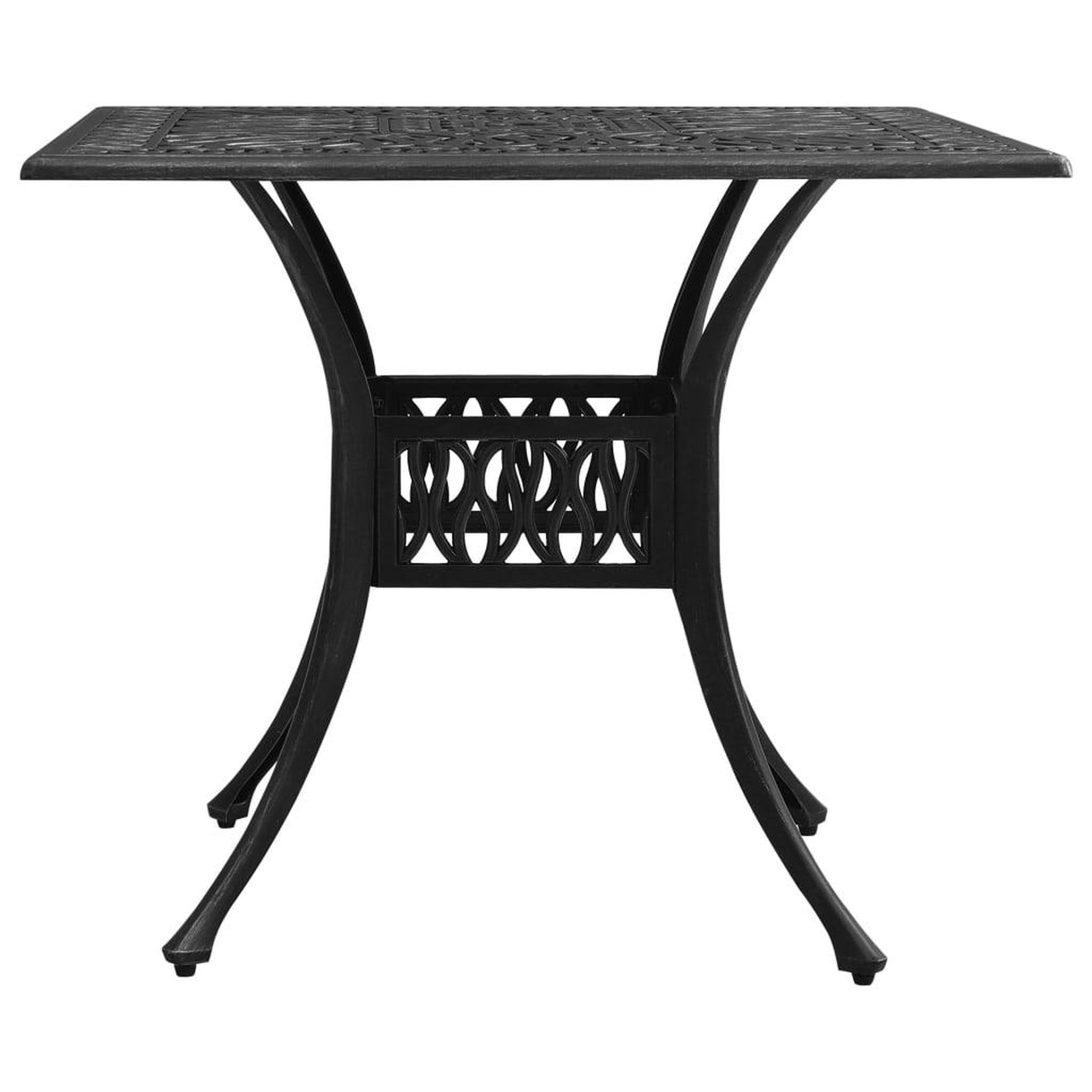 Voir la diapositive 2 : VIDAXL Table de jardin Noir 90x90x73 cm Aluminium coule