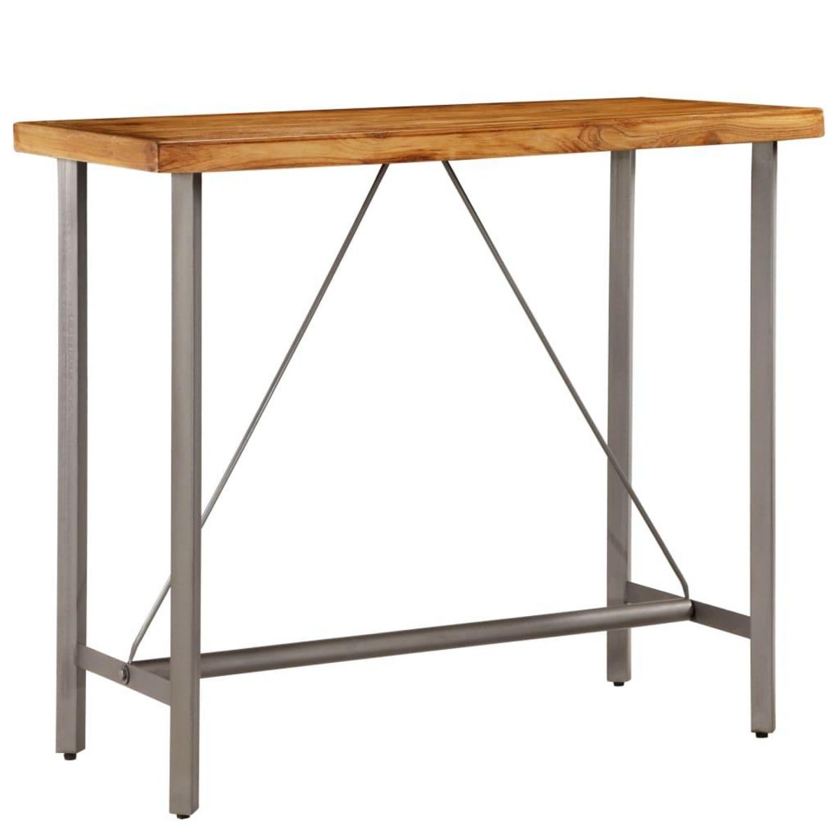 VIDAXL Table de bar Teck recycle massif 120x58x106 cm