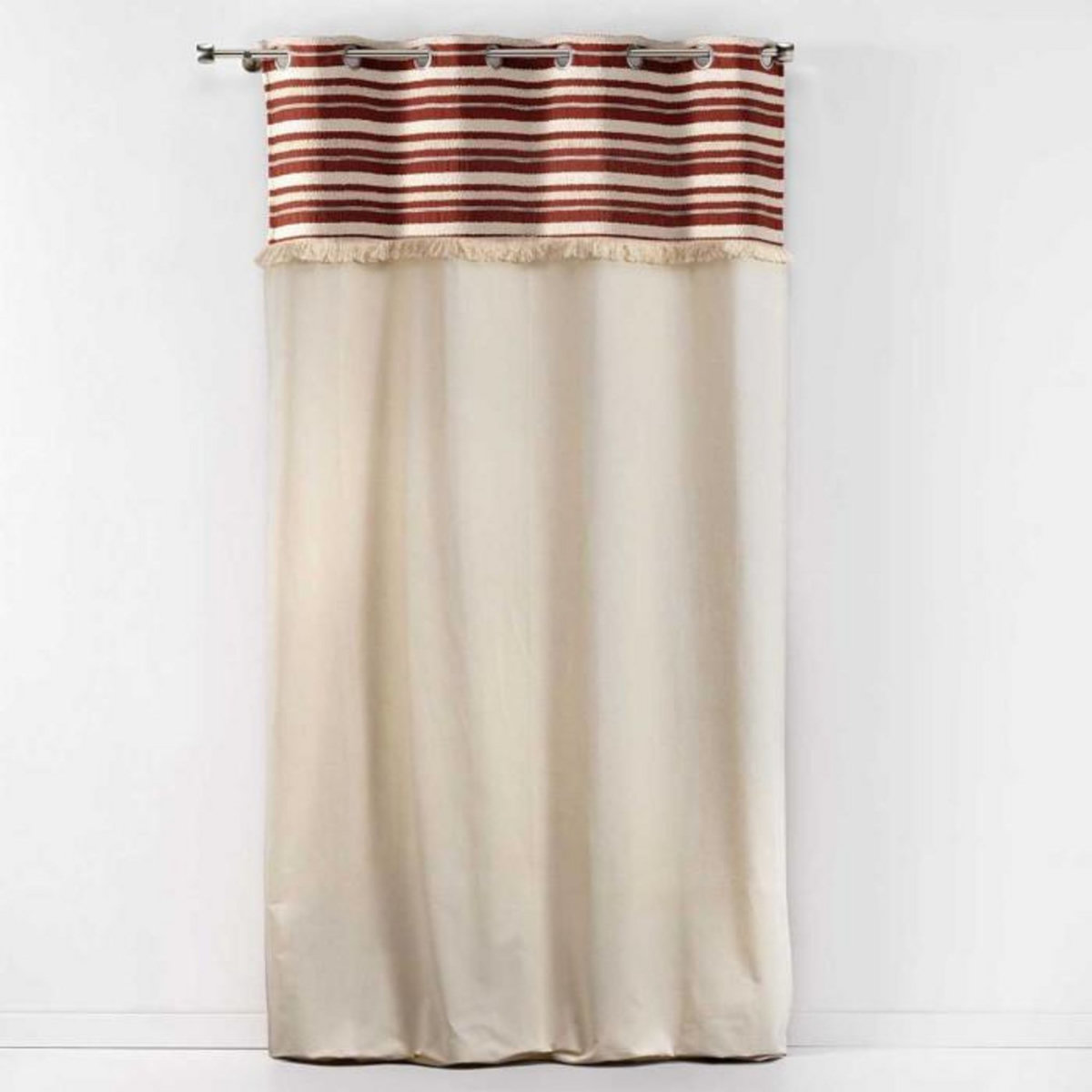 Paris Prix Rideau à Œillets Tissé  Atlas  140x240cm Terracotta