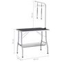 Voir la diapositive 6 : VIDAXL Table de toilettage reglable de chiens avec 2 boucles et panier