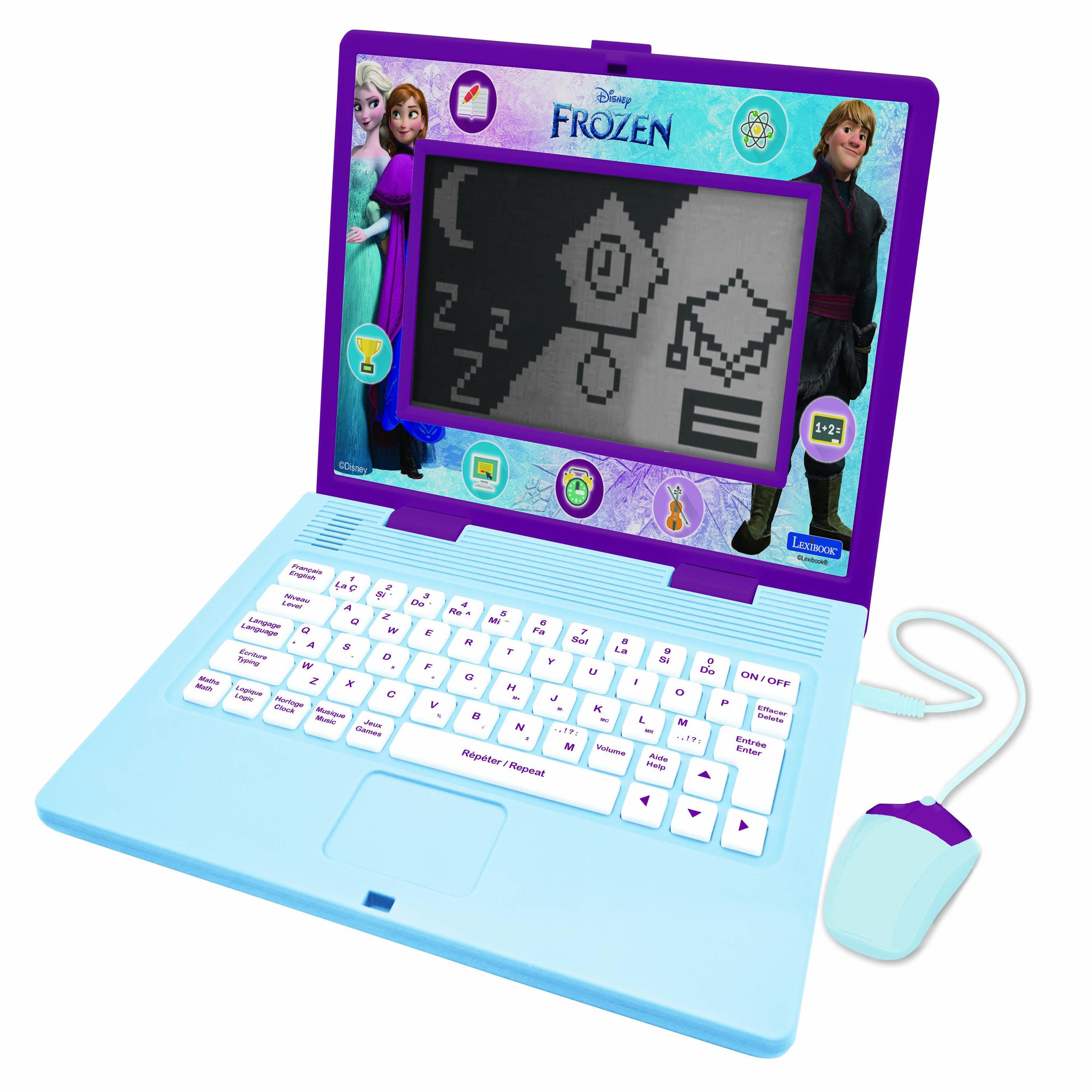Lexibook Ordinateur portable  6.7” éducatif bilingue La reigne des neige (FR/EN)
