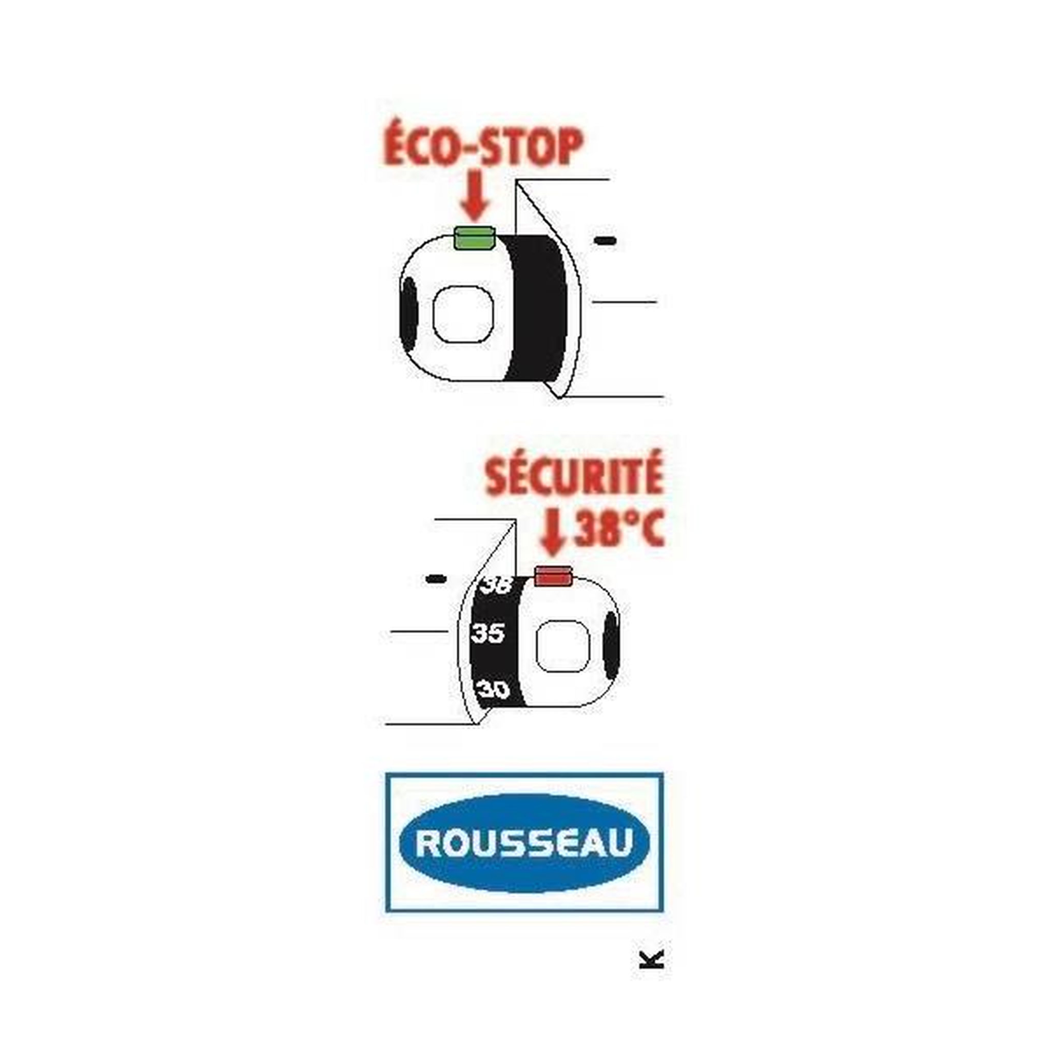 Voir la diapositive 3 : ROUSSEAU Mitigeur thermostatique baignoire et douche rousseau volga 2 - monotrou
