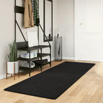 VIDAXL Tapis HUARTE a poils courts doux et lavable noir 80x250 cm