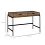 Voir la diapositive 3 : HOMCOM Bureau style industriel dim. 110L x 55l x 75H cm cm tiroir + 2 tiroirs piètement métal noir plateau MDF aspect bois