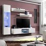 Voir la diapositive 2 : Paris Prix Meuble TV Mural Design  Fly XXII  210cm Blanc