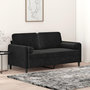 Voir la diapositive 1 : VIDAXL Canape 2 places avec oreillers decoratifs noir 140 cm velours