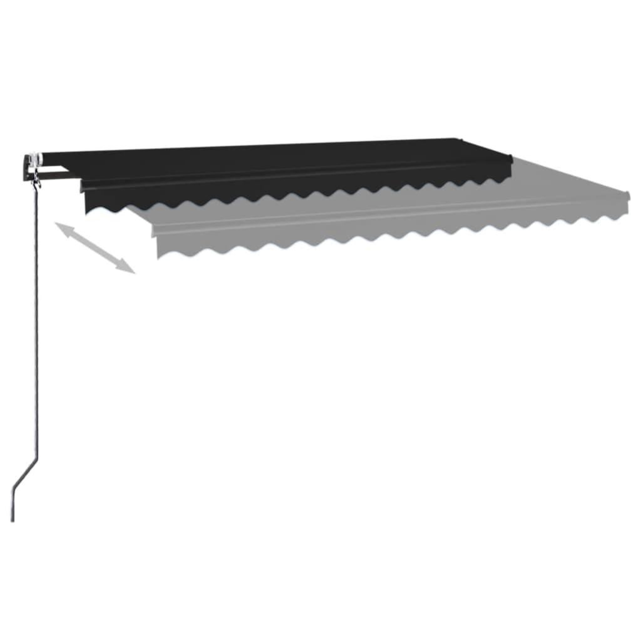 Voir la diapositive 3 : VIDAXL Auvent automatique capteur de vent et LED 400x350 cm Anthracite