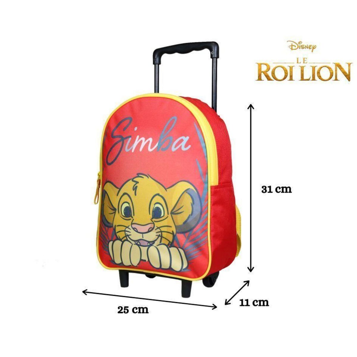 Bagtrotter BAGTROTTER Sac à dos à roulettes 31 cm Disney Le Roi Lion Simba Rouge