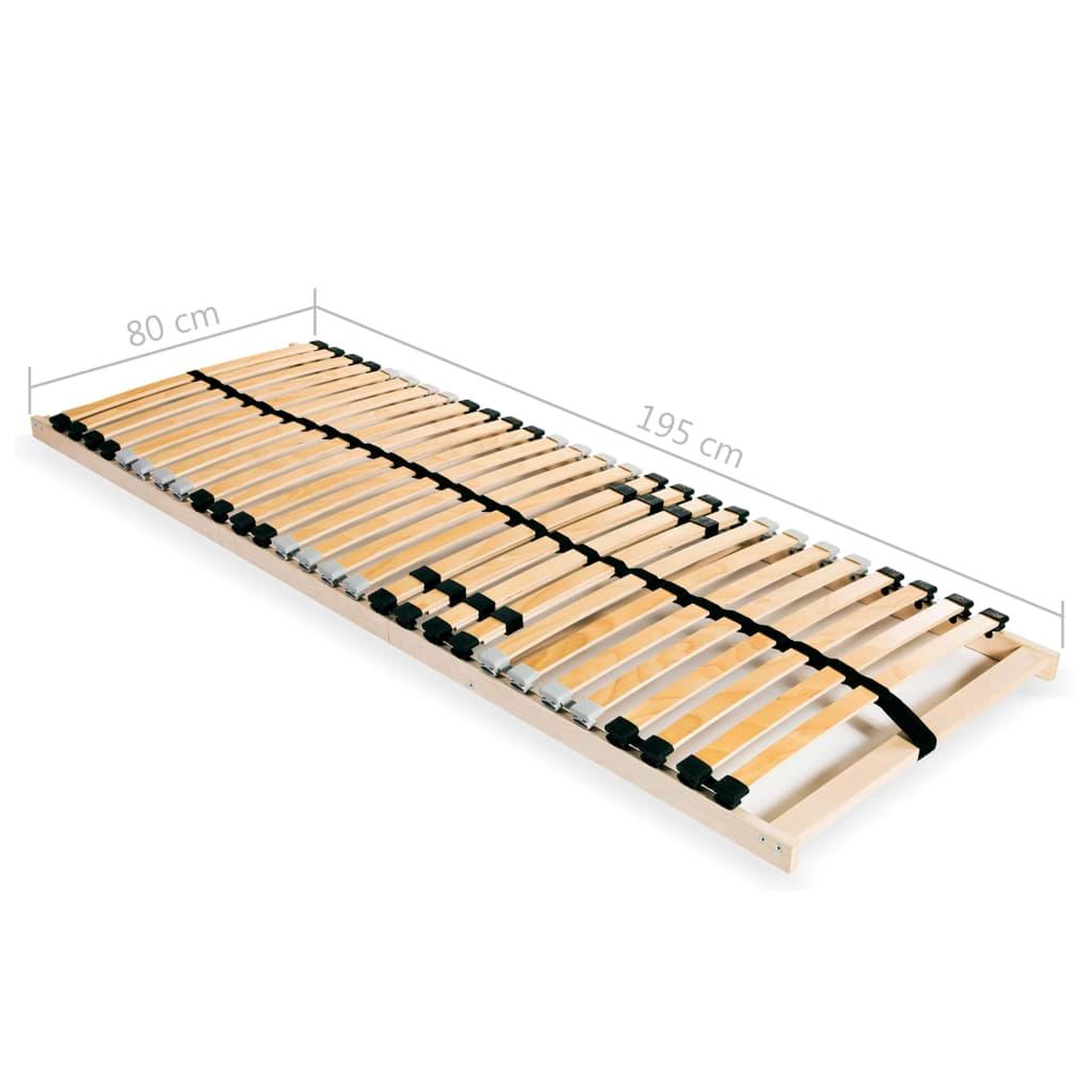 Voir la diapositive 6 : VIDAXL Sommier a lattes sans matelas avec 28 lattes 7 zones 80x200 cm
