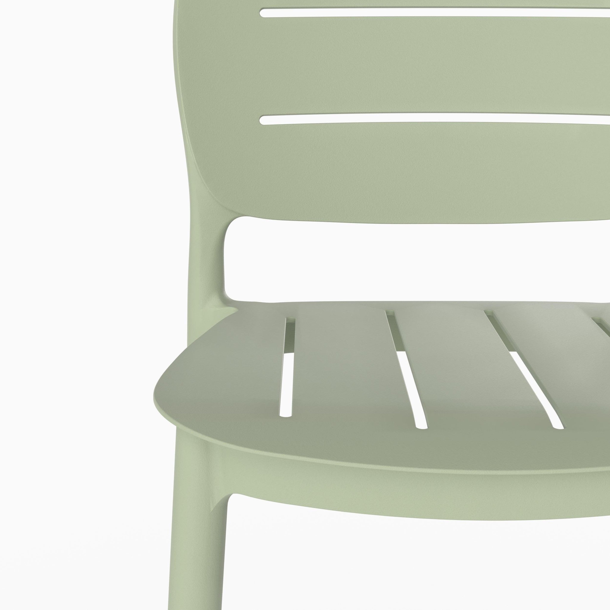 Voir la diapositive 6 : MAISON PAVANE Lot de 2 chaises de bar de jardin 75 cm en plastique vert pastel-lola
