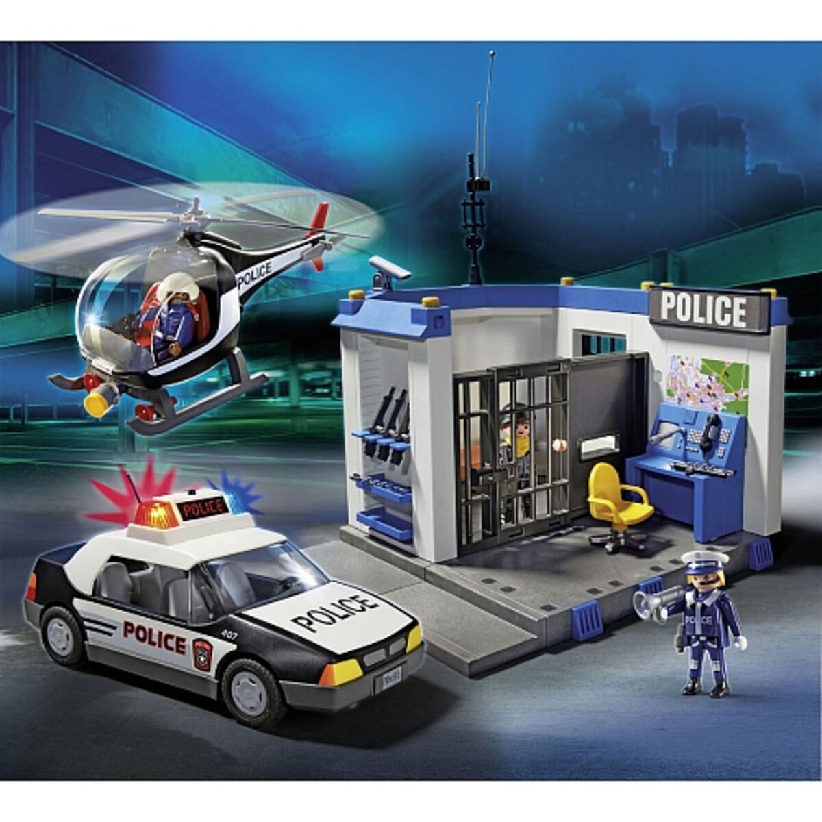 Ensemble de jeu de poste de police PLAYMOBIL City Action